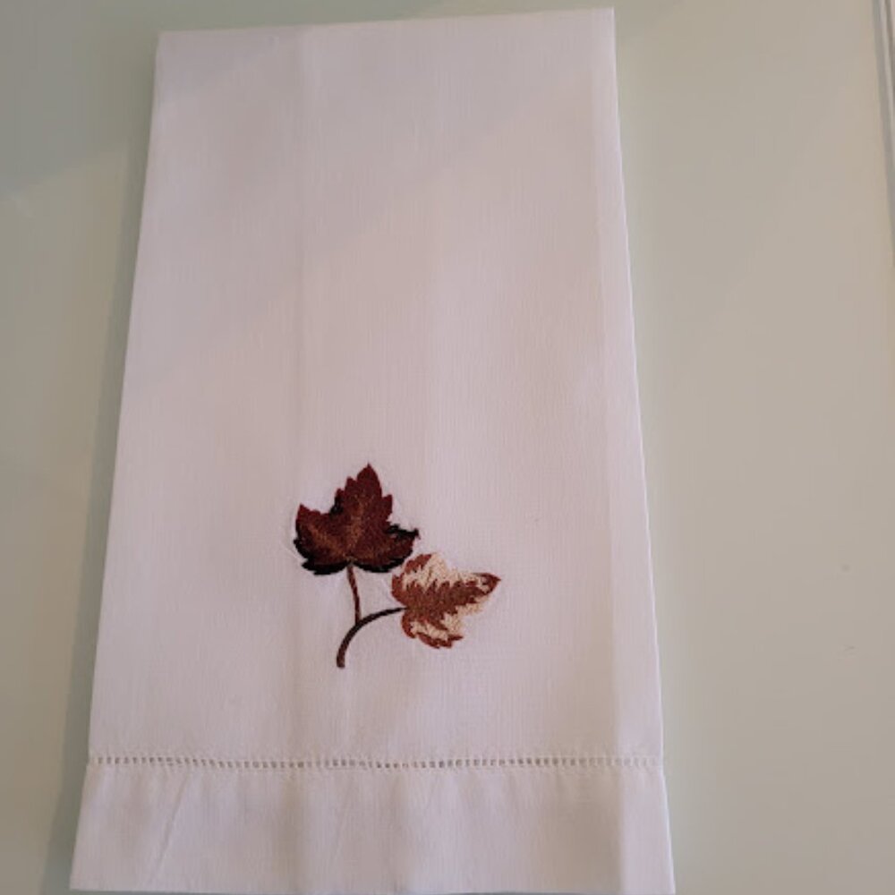 2 Fall Linen Hand Towels - Picture 5 of 7
